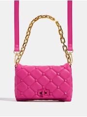 Skinnydip Farah Sac à bandoulière rose clouté avec chaîne - Image 4 of 5