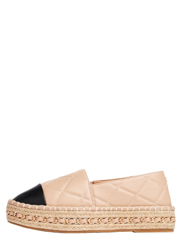 Lipsy Nude Pink Flat Chunky Flatform Espadrille Shoes - Image 5 of 5