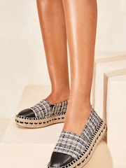 Lipsy Black Flat Chunky Flatform Espadrille Shoes - Image 2 of 5