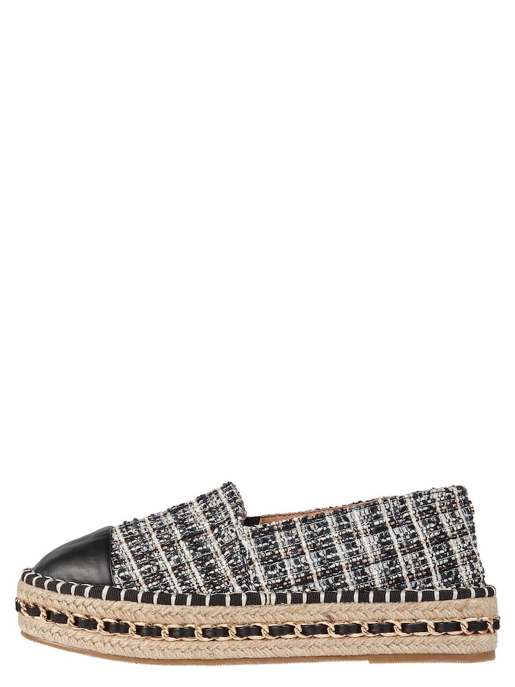 Lipsy Black Flat Chunky Flatform Espadrille Shoes - Image 5 of 5