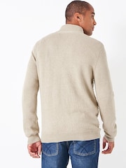 Crew Clothing Company Beige Cotton Classic Jumper - Image 2 of 4