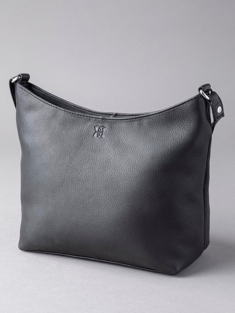 Lakeland Leather Black Grasmere Leather Cross-Body Bag - Image 1 of 6