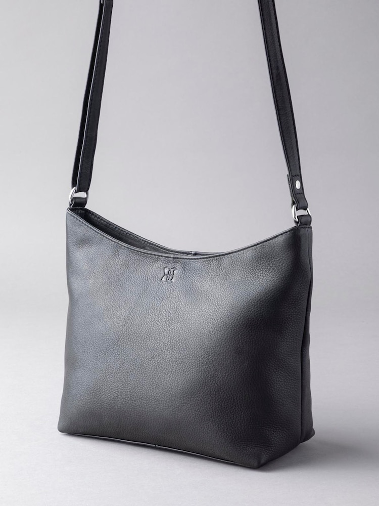 Lakeland Leather Black Grasmere Leather Cross-Body Bag - Image 2 of 6