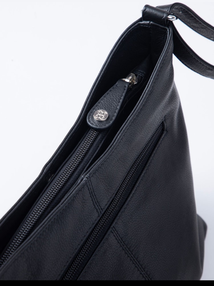 أسود - حقيبة تعلق حول الجسم Grasmere من Lakeland Leather - صورة 7 من 7