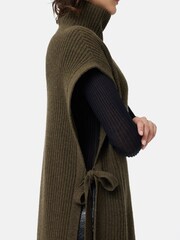 Jigsaw Green Merino Rib Tie Longline Tabard Jumper - Image 4 of 7