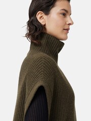 Jigsaw Green Merino Rib Tie Longline Tabard Jumper - Image 5 of 7