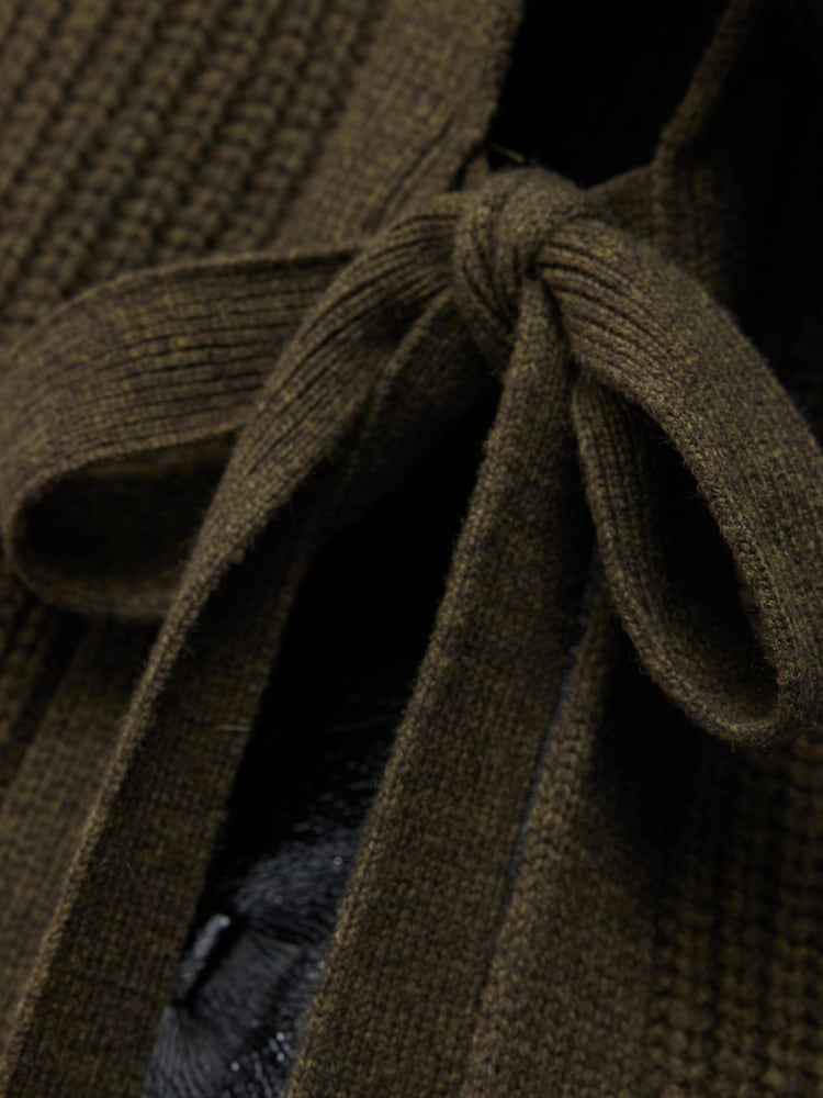Jigsaw Green Merino Rib Tie Longline Tabard Jumper - Image 7 of 7