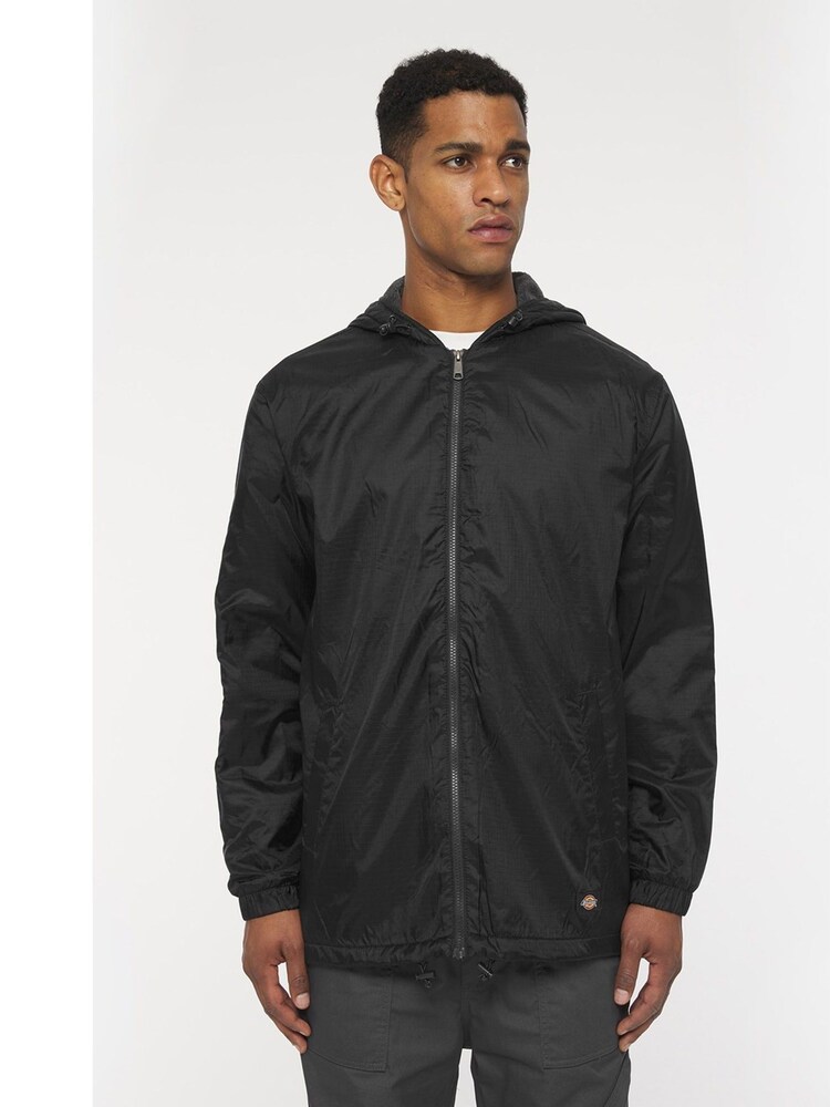 Dickies Fleece Lined Nylon Black Hooded Jacket - Image 1 of 6