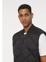 Dickies Diamond Black Quilted Vest - Image 5 of 5