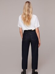 Whistles Black Authentic Barrel Leg 100% Cotton Jeans - Image 2 of 5