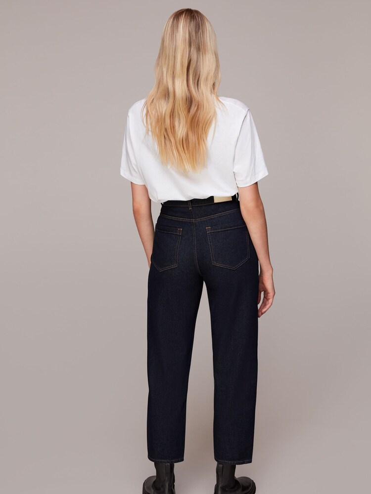 Whistles Black Authentic Barrel Leg 100% Cotton Jeans - Image 2 of 5