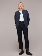 Whistles Black Authentic Barrel Leg 100% Cotton Jeans - Image 3 of 5
