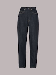 Whistles Black Authentic Barrel Leg 100% Cotton Jeans - Image 5 of 5