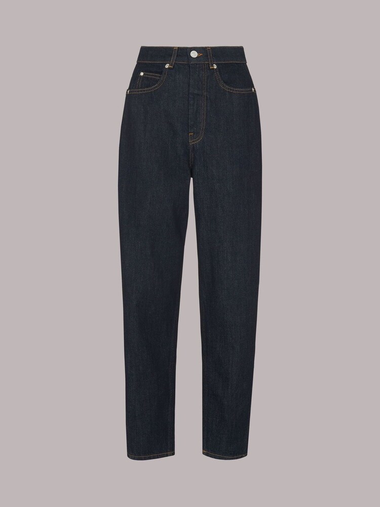 Whistles Black Authentic Barrel Leg 100% Cotton Jeans - Image 5 of 5