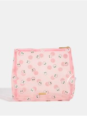 Skinnydip Pink Skinnydip Pink Happy Face Wash Bag - Image 1 of 6