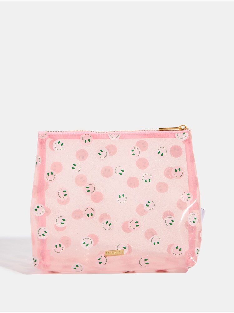 Skinnydip Pink Skinnydip Pink Happy Face Wash Bag - Image 1 of 6