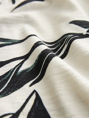 Ecru mit Zitronenprint - Sommeroverall mit Puffärmeln aus 100 % Baumwolle - Bild 3 von 5