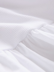 White 100% Cotton Square Neck Maxi Summer Jersey Dress - Image 4 of 4