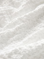 White - Textured Tiered Jersey Summer Strappy Mini Dress - Image 5 of 6