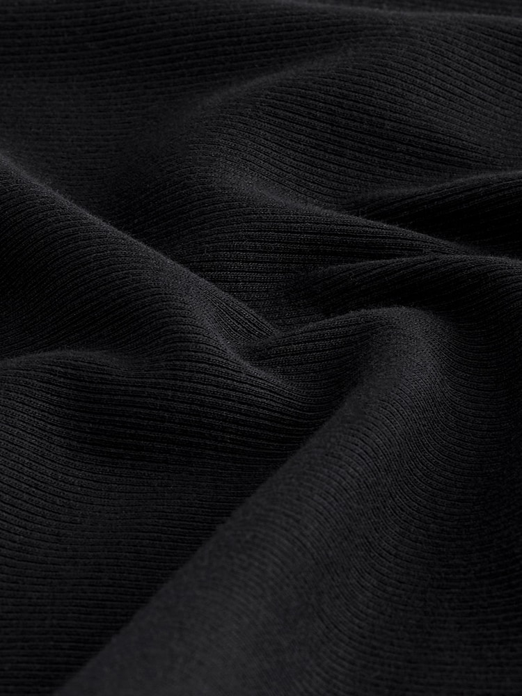 Black Sleeveless Racer Neck Ribbed Maxi Dress - Image 5 of 6