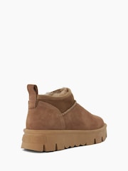 Dune London Brown Pod Faux Fur Lined Cropped Ankle Boots - Image 5 of 6