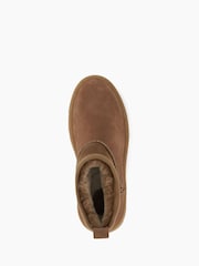 Dune London Brown Pod Faux Fur Lined Cropped Ankle Boots - Image 6 of 6
