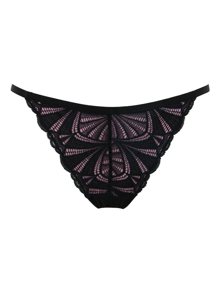 Zwart/roze - Pour Moi New Romance Bikini Knickers - Image 3 of 4