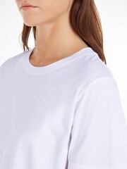 Calvin Klein White Smooth Cotton T-Shirt - Image 3 of 4