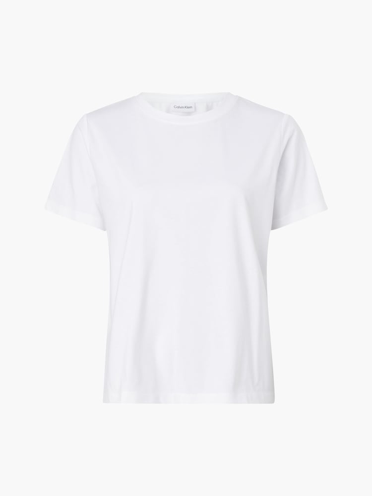 Calvin Klein White Smooth Cotton T-Shirt - Image 4 of 4