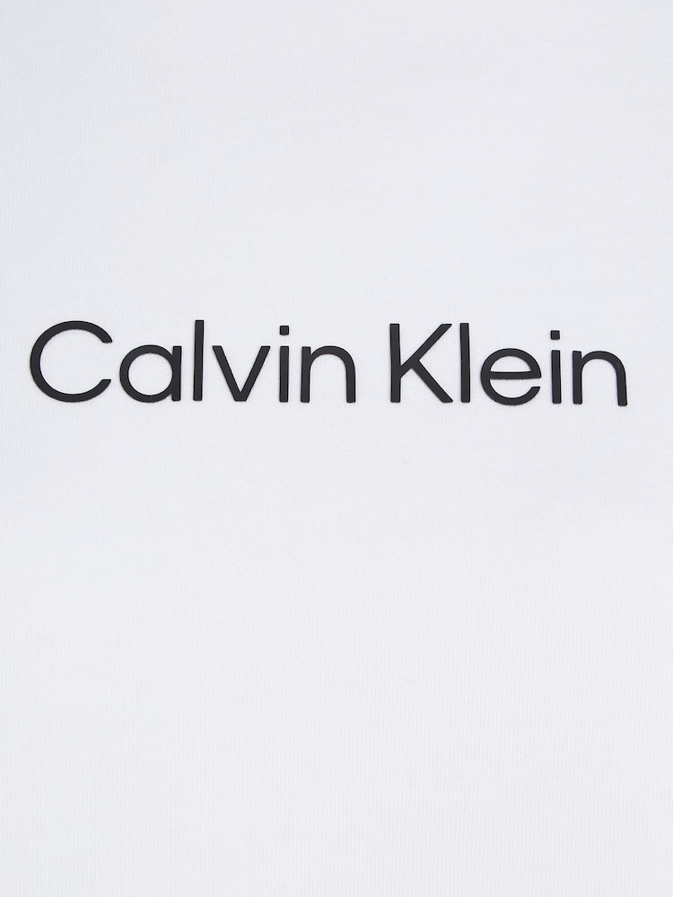 Calvin Klein White Hero Logo 100% Cotton Sweatshirt - Image 5 of 5