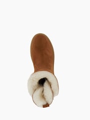 Dune London Brown Pheebs Faux Fur Lined Buckle Boots - Image 5 of 6