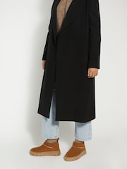 Dune London Dark Brown Pod Faux Fur Lined Cropped Ankle Boots - Image 3 of 6