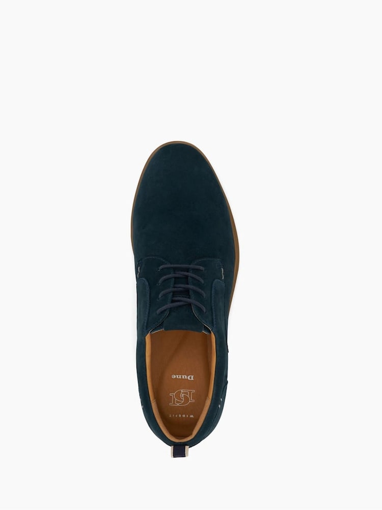 Dune London Blue Wide Fit Blaksley Plain Toe Hybrid Sole Shoes - Image 5 of 5