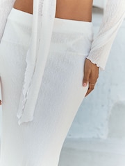 White Co-ord Midi Skirt - Image 4 of 6