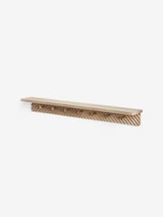 Natural Valencia Wall Shelf and Hooks - Image 4 of 5