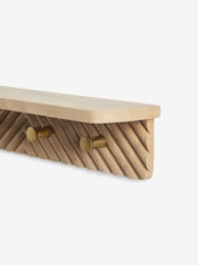 Natural Valencia Wall Shelf and Hooks - Image 5 of 5