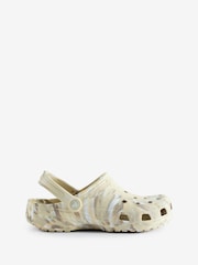 Crocs Cream Classic Unisex Marbled Clogs - Image 3 of 3