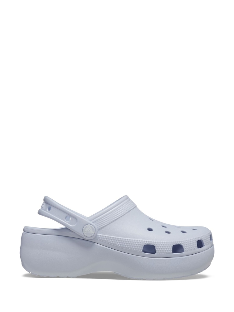 Crocs Light Blue Classic Platform Clogs - Image 1 of 7