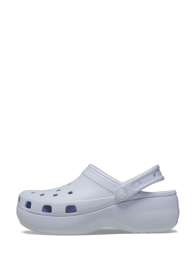 Crocs Light Blue Classic Platform Clogs - Image 2 of 7