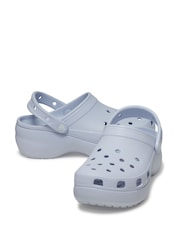 Crocs Light Blue Classic Platform Clogs - Image 5 of 7