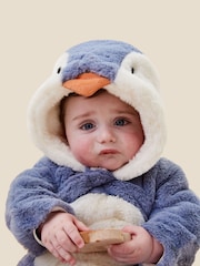 Mori Penguin Recycled Sherpa Cosy Pramsuit - Image 1 of 3