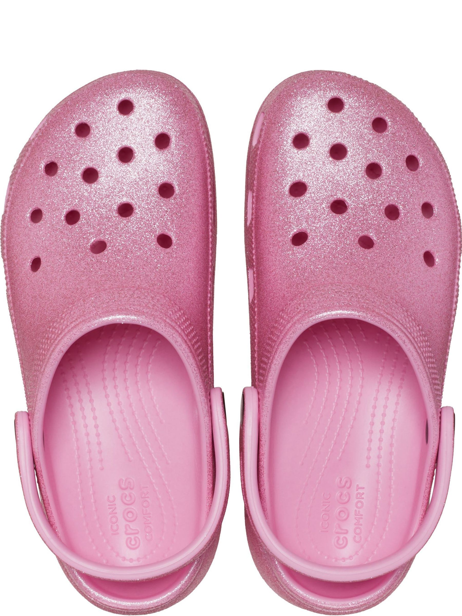 Buy Crocs Pink Classic Platform Glitter Clogs from Next Luxembourg