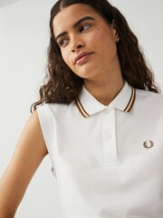 Fred Perry Womens Sleeveless Twin Tipped Polo Shirt - Image 1 of 4