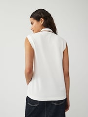 Fred Perry Womens Sleeveless Twin Tipped Polo Shirt - Image 3 of 4