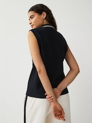 Fred Perry Womens Sleeveless Twin Tipped Polo Shirt - Image 3 of 5