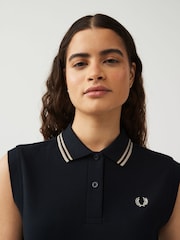 Fred Perry Womens Sleeveless Twin Tipped Polo Shirt - Image 5 of 5