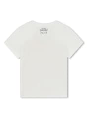 KENZO KIDS Kurzärmeliges T-Shirt mit Tiger und Logo im College-Stil, Creme - Bild 2 von 2