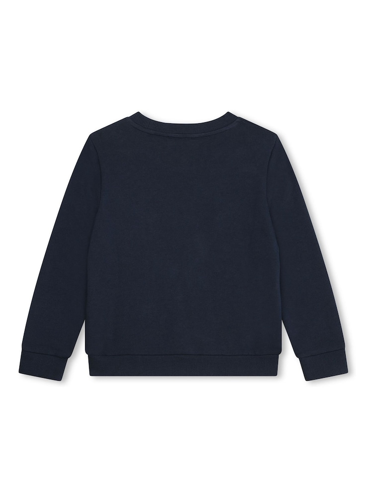 KENZO KIDS Blue Paris Logo Crew Sweatshirt - Image 2 of 2 KENZO KIDS Blue Paris Logo Crew Sweatshirt - Image 2 of 2