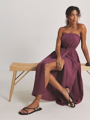 Simply Be Purple Bandeau Beach Dress - Image 3 of 4