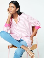 Pink Stripe Oversized Shirt - Image 1 of 7